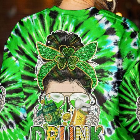DRUNK LIVES MATTER PATRICK SKULL TIE DYE ALL OVER PRINT - TY0901232