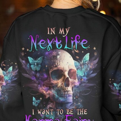 KARMA FAIRY SKULL BUTTERFLY SMOKE ALL OVER PRINT - TLNO0302233