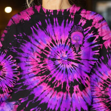 FRESH OUT OF F SKULL PURPLE TIE DYE ALL OVER PRINT - TLTY0601231