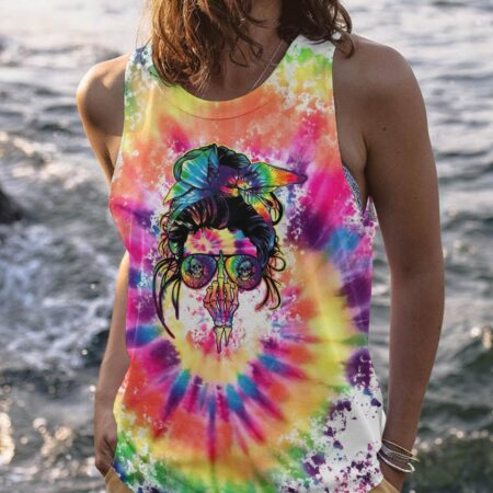 DON'T TRY TO FIGURE ME OUT MESSY BUN ALL OVER PRINT - TLTM1201234