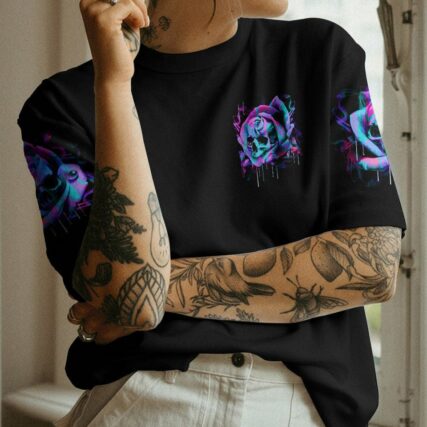 DON'T TRY TO FIGURE ME OUT ROSE SKULL ALL OVER PRINT - TLTW3001235