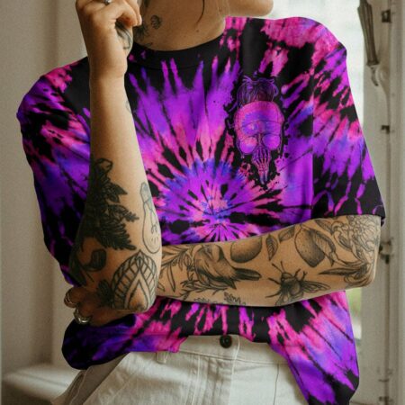 FRESH OUT OF F SKULL PURPLE TIE DYE ALL OVER PRINT - TLTY0601231