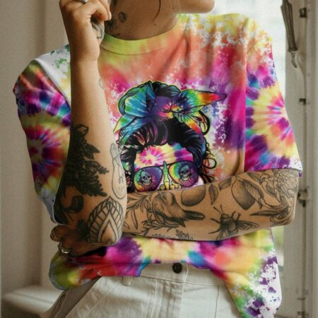 DON'T TRY TO FIGURE ME OUT MESSY BUN ALL OVER PRINT - TLTM1201234
