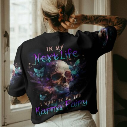 KARMA FAIRY SKULL BUTTERFLY SMOKE ALL OVER PRINT - TLNO0302233