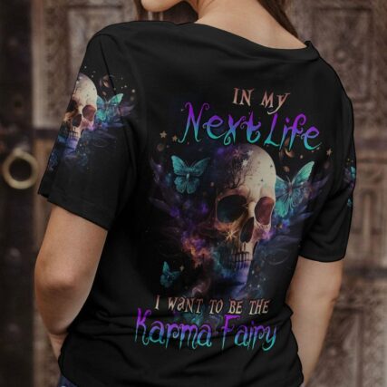 KARMA FAIRY SKULL BUTTERFLY SMOKE ALL OVER PRINT - TLNO0302233