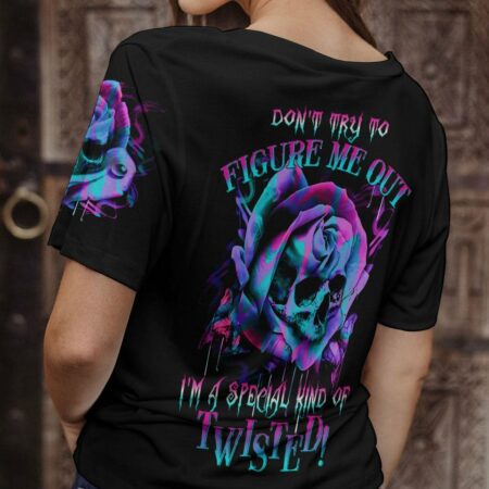 DON'T TRY TO FIGURE ME OUT ROSE SKULL ALL OVER PRINT - TLTW3001235