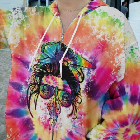 DON'T TRY TO FIGURE ME OUT MESSY BUN ALL OVER PRINT - TLTM1201234