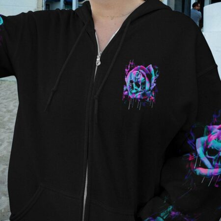 DON'T TRY TO FIGURE ME OUT ROSE SKULL ALL OVER PRINT - TLTW3001235