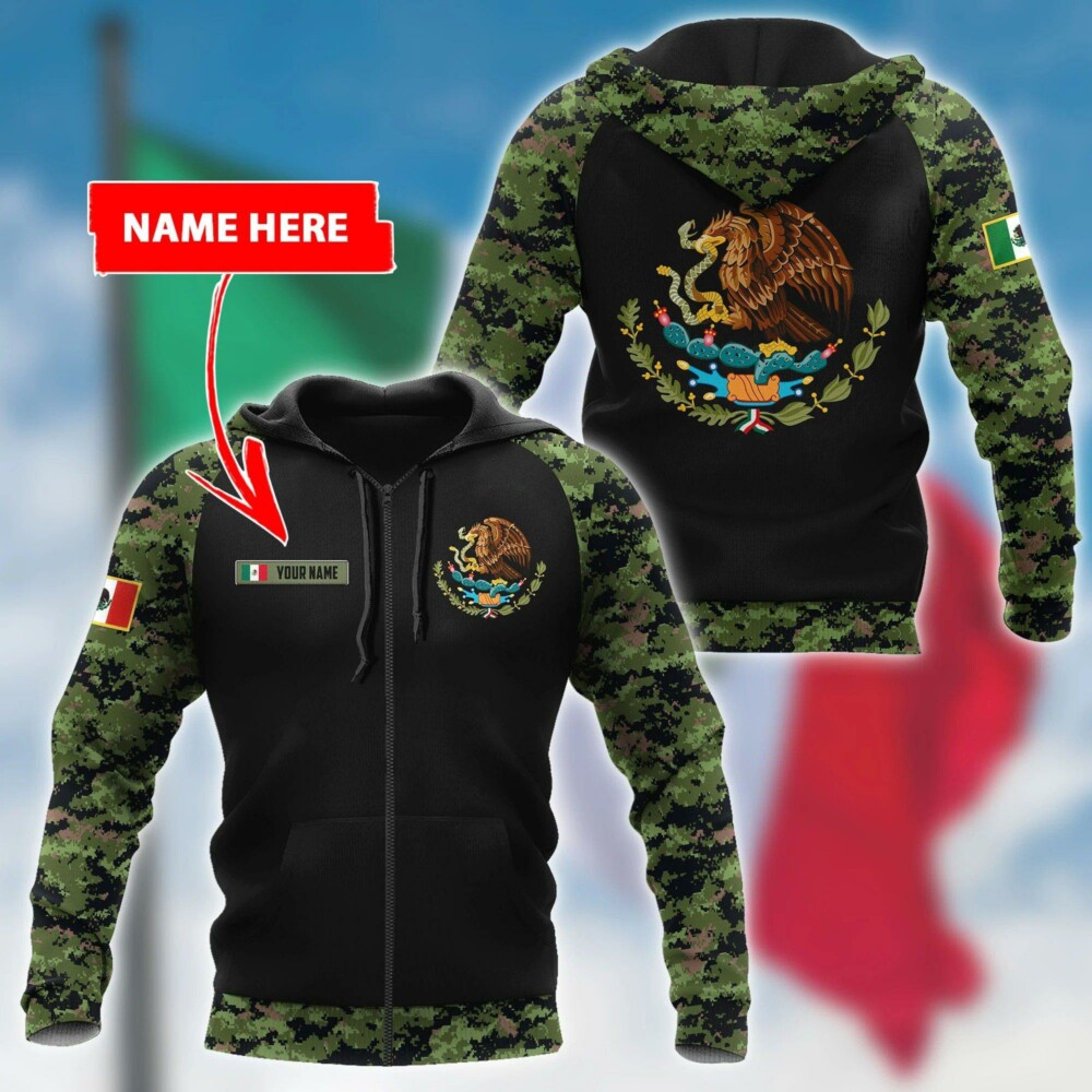 Mexico Sign Black Personalized - Hoodie - Owl Ohh - Owl Ohh