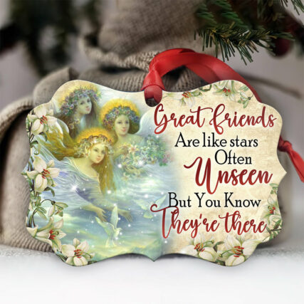 Angel Bestie Great Friends Are Like Stars - Horizontal Ornament - Owl Ohh