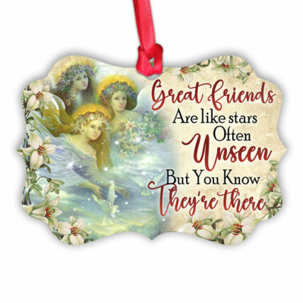 Angel Bestie Great Friends Are Like Stars - Horizontal Ornament - Owl Ohh