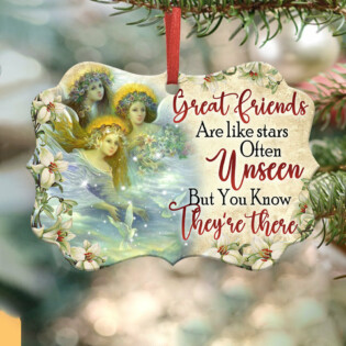 Angel Bestie Great Friends Are Like Stars - Horizontal Ornament - Owl Ohh