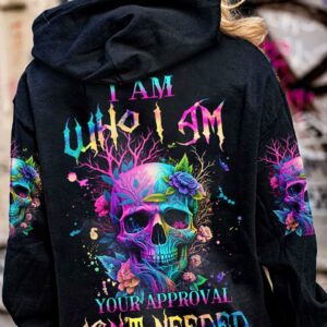 I AM WHO I AM COLORFUL SKULL ALL OVER PRINT - TLNZ2903234