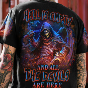 HELL IS EMPTY REAPER SKULL ALL OVER PRINT - YHLN1104232