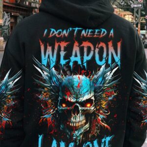 I DON'T NEED A WEAPON I AM ONE DEMON SKULL ALL OVER PRINT - YHNT3103232