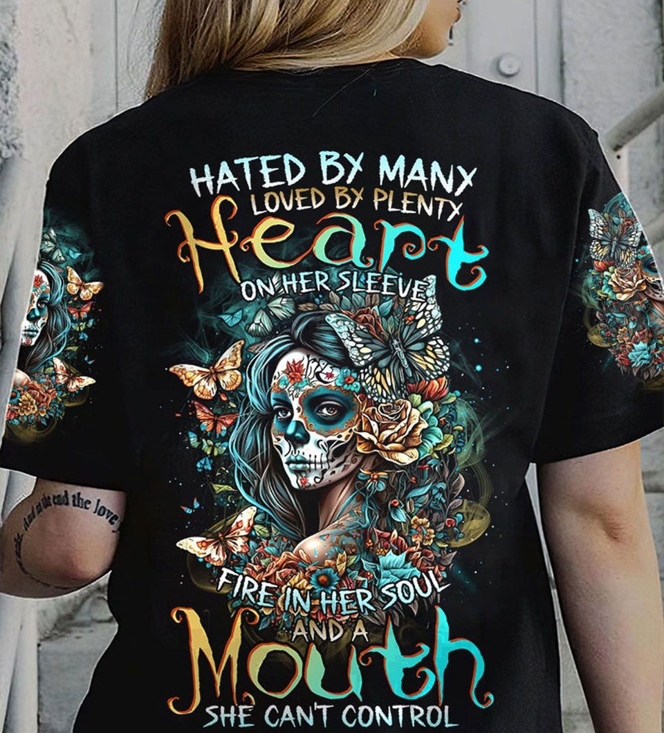 A MOUTH SHE CAN'T CONTROL SUGAR SKULL ALL OVER PRINT - TLTR2803235