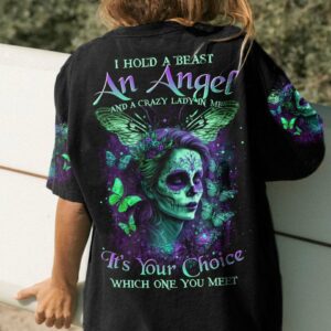 I HOLD A BEAST AN ANGEL SUGAR SKULL BUTTERFLIES ALL OVER PRINT - TLTR0304233