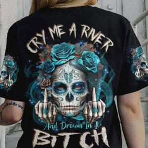 CRY ME A RIVER SUGAR SKULL ALL OVER PRINT - TLNZ1304234