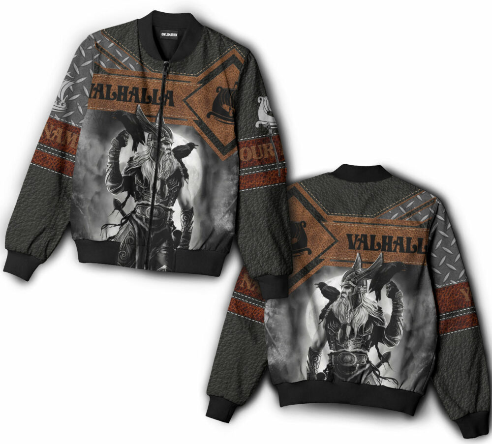 Viking Warrior And Odin Valhalla Limited Custom - Hoodie - Owls Matrix - BOMJ01NGA080421