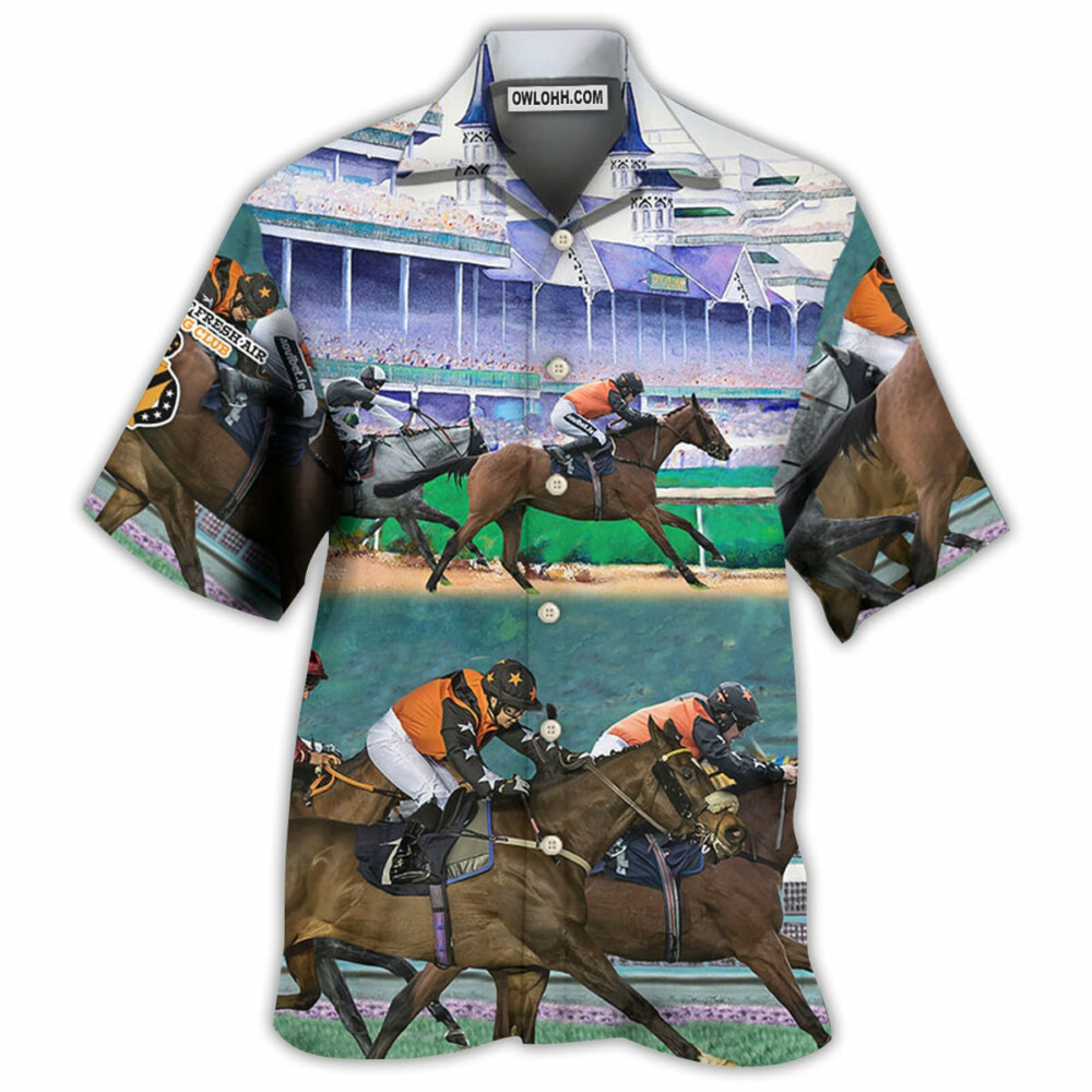Horse Racing So Cool - Hawaiian Shirt - Owl Ohh - Owl Ohh