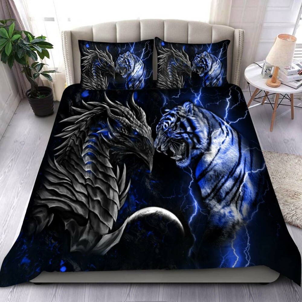 Dragon Blue Dragon And Tiger - Bedding Cover - Owl Ohh - Owl Ohh