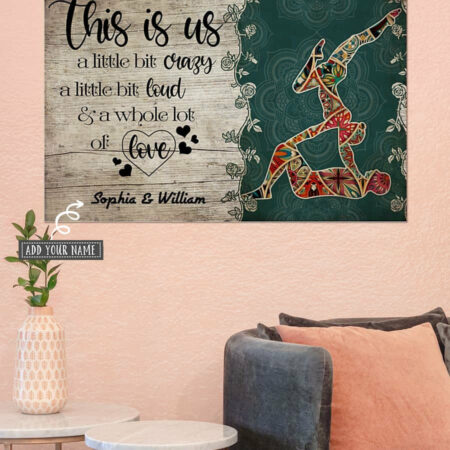 Yoga Love Peace This Is Us Personalized - Horizontal Poster - Owl Ohh - Owl Ohh