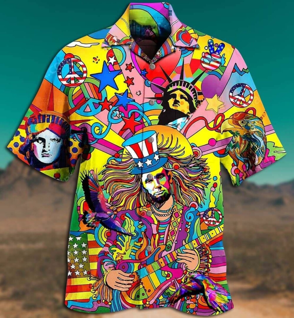 Hippie America Colorfull Style - Hawaiian Shirt - Owl Ohh - Owl Ohh