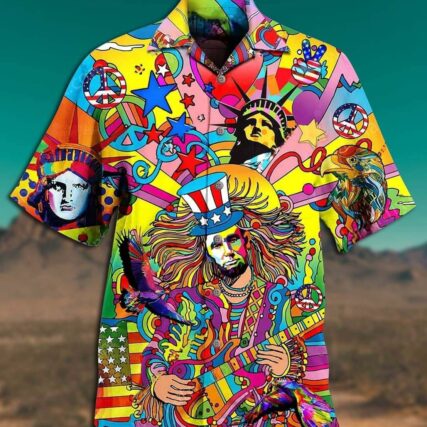 Hippie America Colorfull Style - Hawaiian Shirt - Owl Ohh - Owl Ohh