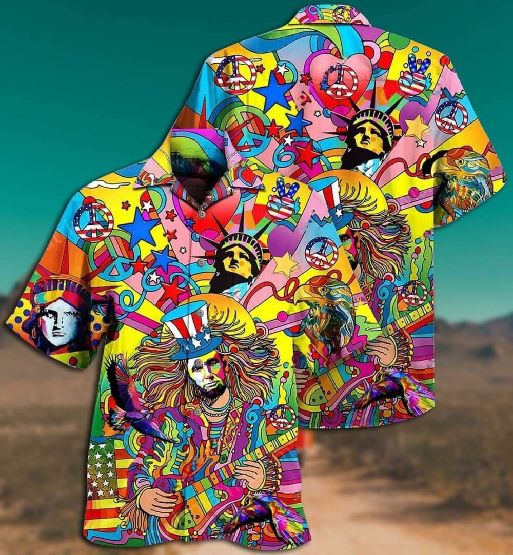 Hippie America Colorfull Style - Hawaiian Shirt - Owl Ohh - Owl Ohh