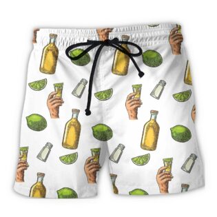Wine Tequila Is Cheaper Than Therapy - Beach Short - Owl Ohh - Owl Ohh