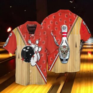 Bowling Awesome Ball Skull - Hawaiian Shirt - Owl Ohh - Owl Ohh