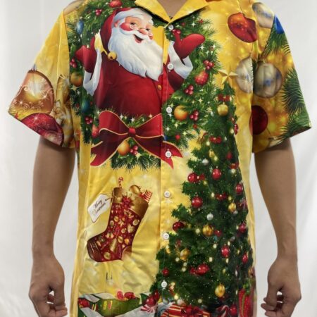 Christmas Tree Yellow Stunning Night - Hawaiian Shirt - Owl Ohh - Owl Ohh