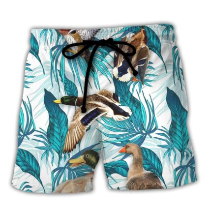 Duck Tropical Leaf Cool - Beach Short-Owl Ohh