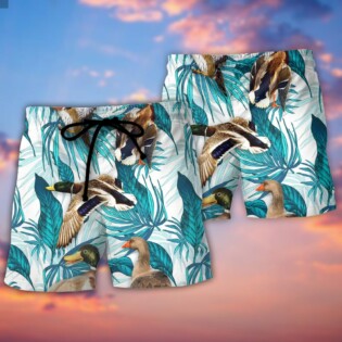 Duck Tropical Leaf Cool - Beach Short-Owl Ohh