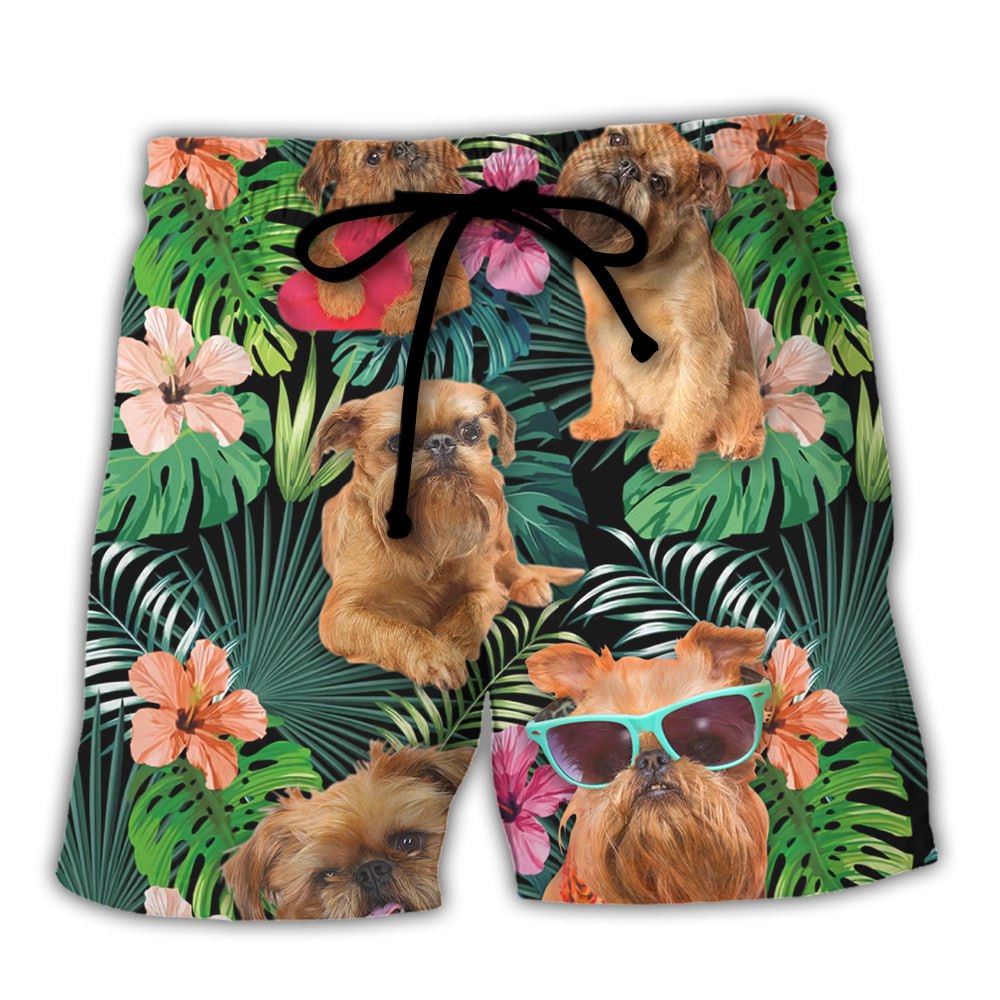 Griffon Brussels Tropical Style Dog Lover - Beach Short - Owl Ohh - Owl Ohh