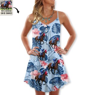 Horse Just For You - V-neck Sleeveless Cami Dress-Owl Ohh