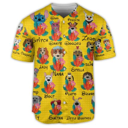 Dog Of DN Funny Dog Tropical Floral Lego Style Lovers Dog - Baseball Jersey - Owl Ohh-Owl Ohh