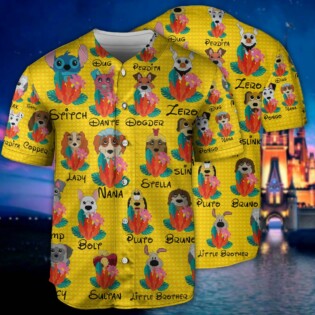 Dog Of DN Funny Dog Tropical Floral Lego Style Lovers Dog - Baseball Jersey - Owl Ohh-Owl Ohh