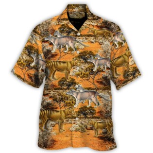 Thylacine Tiger Australian Bush - Hawaiian Shirt - Owl Ohh-Owl Ohh