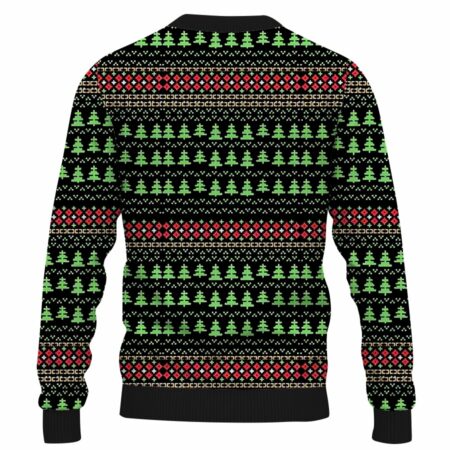 Christmas Moose Print Crewneck Sweater