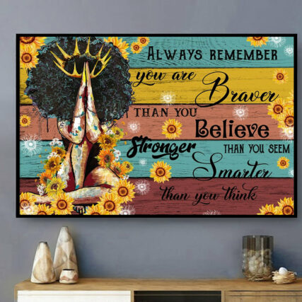 Yoga Always Remember You Are Braver - Horizontal Poster - Owl Ohh - Owl Ohh