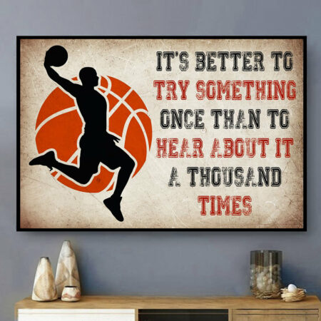 Basketball A Thousand Times - Horizontal Poster - Owl Ohh - Owl Ohh