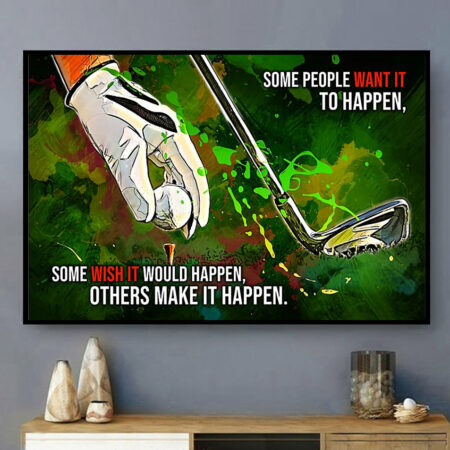 Golf Make It Happen Amazing - Horizontal Poster - Owl Ohh - Owl Ohh