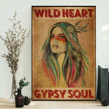 Native Girl Wild Heart Gypsy Soul - Vertical Poster - Owl Ohh - Owl Ohh