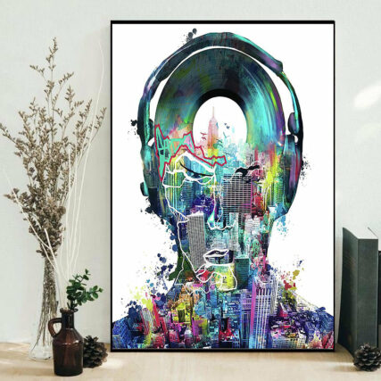 Music DJ Colorful City Colorful - Vertical Poster - Owl Ohh - Owl Ohh
