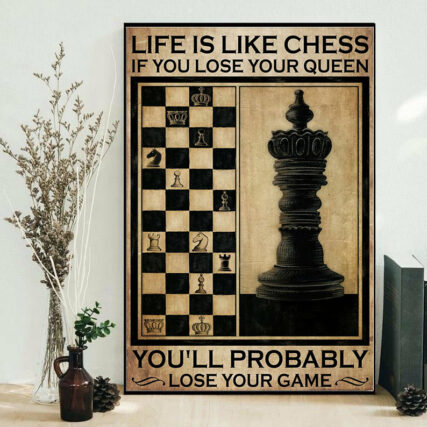 Chess Life Is Like Chess - Vertical Poster - Owl Ohh - Owl Ohh