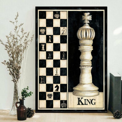 Chess King Vintage Style - Vertical Poster - Owl Ohh - Owl Ohh