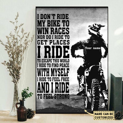 Bike I Don't Ride My Bike To Win Races Personalized - Vertical Poster - Owl Ohh - Owl Ohh