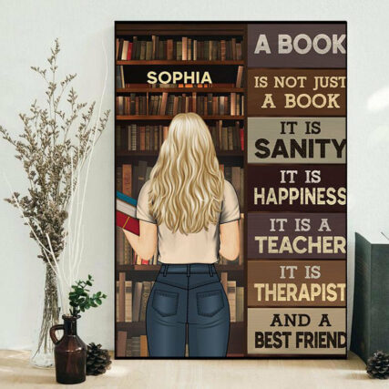 Book A Book Is Not Just A Book It Is Sanity Reading Personalized - Vertical Poster - Owl Ohh - Owl Ohh