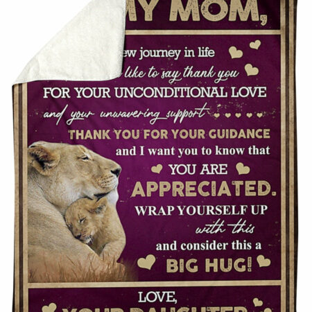 Lion Big Hug From Daughter - Flannel Blanket - Owl Ohh - Owl Ohh